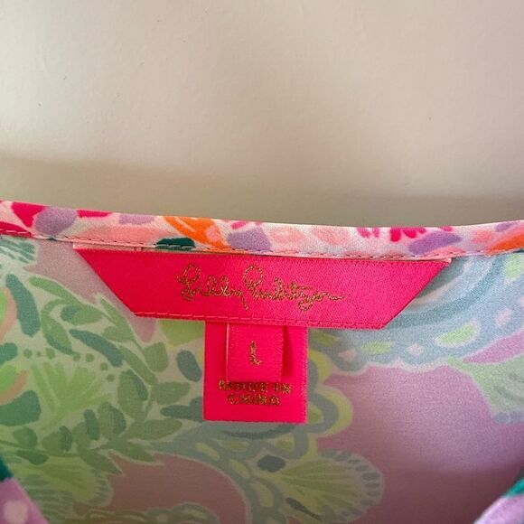 Lilly Pulitzer Bellalyn Slip Midi Dress pink and green - Picture 4 of 5